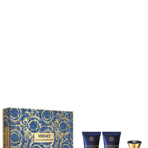 set versace: dylan blue, eau de parfum, for women, 50 ml + dylan blue, hydrating, body lotion, 50 ml + dylan blue, hydrating, shower gel, for all skin types, 50 ml