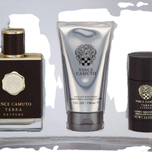 set vince camuto: terra extreme, eau de toilette, for men, 100 ml + terra extreme, anti perspirant, deodorant stick, for men, 71 g + terra extreme, shower gel & shampoo 2 in 1, 150 ml