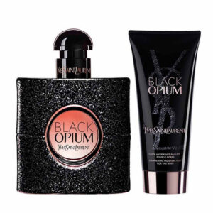 set yves saint laurent: black opium, hydrating, body lotion, 50 ml + black opium, eau de parfum, for women, 50 ml
