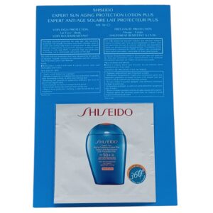 shiseido, expert sun, protezione solare, lozione solare, spf 50+, 2 ml *campione
