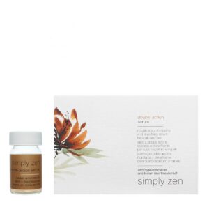 impostare, simply zen, double action, siero per trattamento del cuoio capelluto senza risciacquo, per densità e vitalità, 12 pz, 5 ml