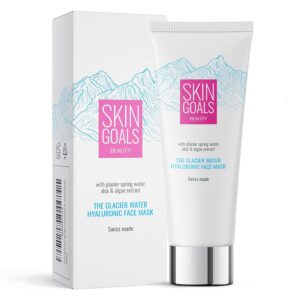 skin goals beauty, the glacier, aloe vera & estratto di alghe, ringiovanente, maschera crema, per il viso, 75 ml