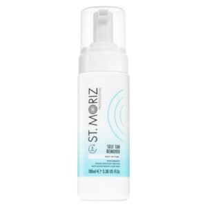st. moriz, professional foaming self tan remover, liscio, mousse autoabbronzante, per viso e corpo, 100 ml