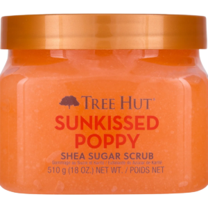 tree hut, sunkissed poppy, esfoliazione, scrub per il corpo, 540 g