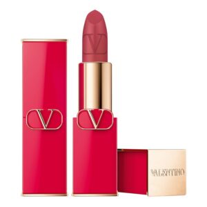 valentino, rosso, opaco, rossetto cremoso, 110r, ricaricabile, 3.5 g