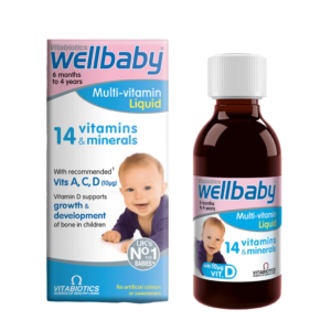 vitabiotics, wellbaby, 14 vitamins & minerales, development of bones & muscles, vitamine, 150 ml