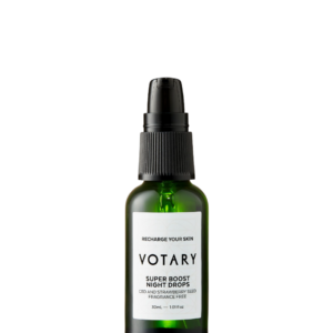 votary, super boost, cbd e semi di fragola, recupero, notte, olio, per il viso, 30 ml