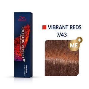 wella professionals, color touch, senza ammoniaca, tintura per capelli semi permanente, 7/43 vibrant reds, 60 ml