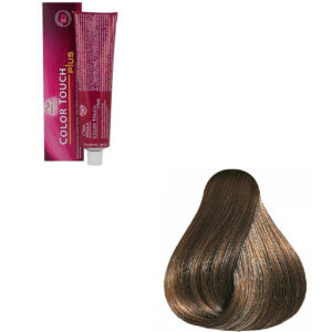 wella professionals, color touch plus, senza ammoniaca, tintura per capelli semi permanente, 66/07 dark blonde natural intense chestnut, 60 ml