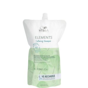 wella professionals, elements calming, shampoo per capelli, per calmare, ricarica, 1000 ml