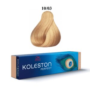 wella professionals, koleston perfect, tinta per capelli permanente, 10/03 bright natural golden blond, 60 ml