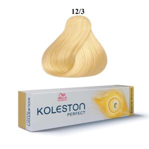 wella professionals, koleston perfect, tinta per capelli permanente, 12/3 special gold blonde, 60 ml
