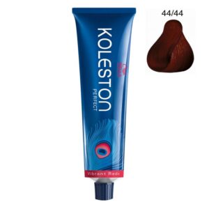 wella professionals, koleston perfect, tinta per capelli permanente, 44/44 medium intense red brown, 60 ml