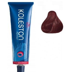wella professionals, koleston perfect, tinta per capelli permanente, 55/55 light brown intensive mahogany intensive, 60 ml