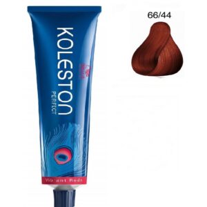 wella professionals, koleston perfect, tinta per capelli permanente, 66/44 dark blonde intense red, 60 ml