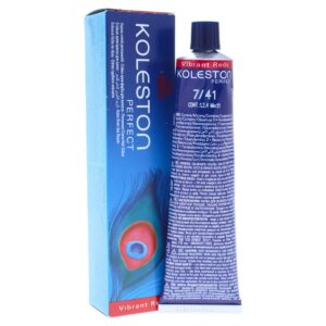 wella professionals, koleston perfect, tinta per capelli permanente, 7/41 medium red ash blonde, 60 ml