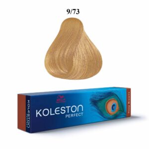 wella professionals, koleston perfect, tinta per capelli permanente, 9/73 bright blond golden chestnut, 60 ml