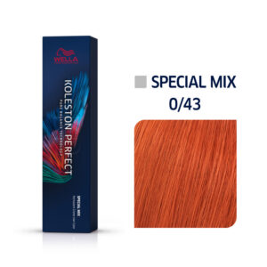 wella professionals, koleston perfect special mix, tinta per capelli permanente, 0/43 golden red, 60 ml