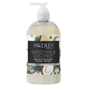 yardley, gardenia & coconut milk, botanico, pulisce, gel per le mani, 500 ml