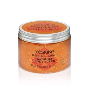 yoskine, happiness rituals, satsuma, sbucciatura, scrub per il corpo, 300 ml
