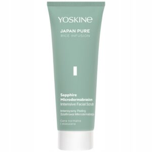 yoskine, japan pure, microdermoabrasione al zaffiro, esfoliazione, scrub purificante, viso, 75 ml