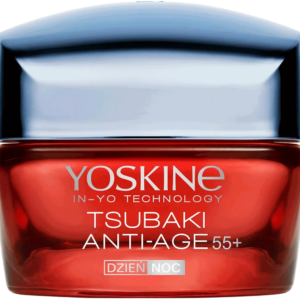 yoskine, tsubaki 55+, anti età, giorno & notte, panna, viso, 50 ml
