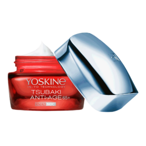 yoskine, tsubaki 65+, anti età, giorno & notte, panna, viso, 50 ml