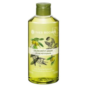 yves rocher, olive petitgrain, olio d'oliva, rilassante, gel doccia, tutti i tipi, 400 ml