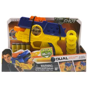 zuru, x shot excel dual, pistola giocattolo, per ragazzi, 8+ anni